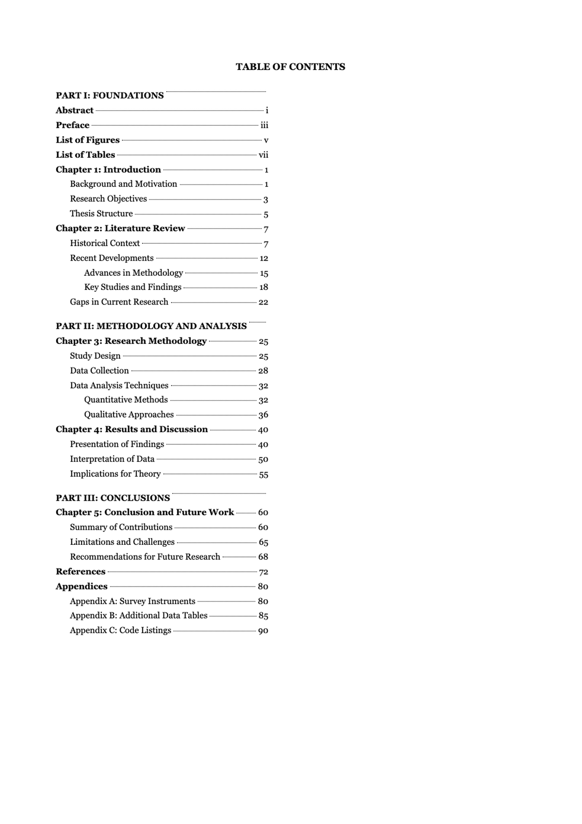 Academic manuscript preparation guide table of contents_variant_2